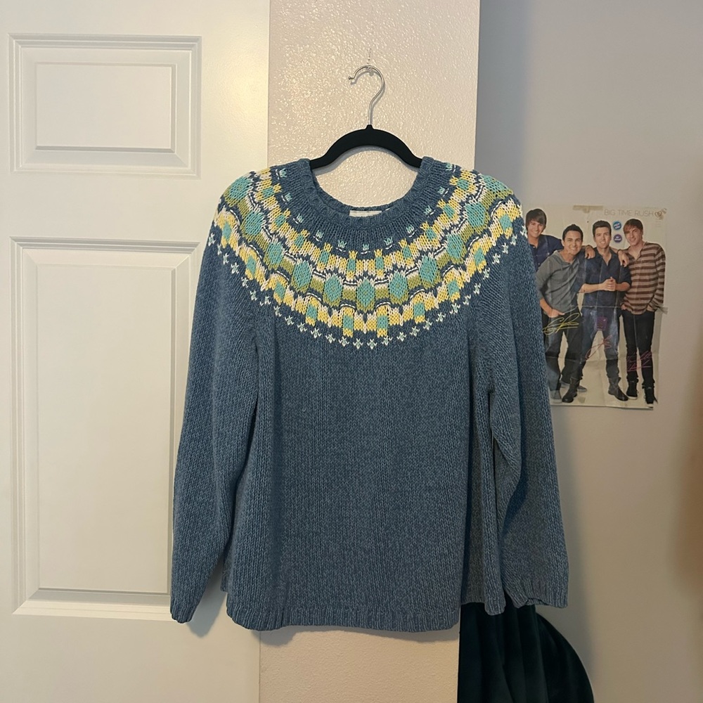 Liz Claiborne Blue Knit Sweater